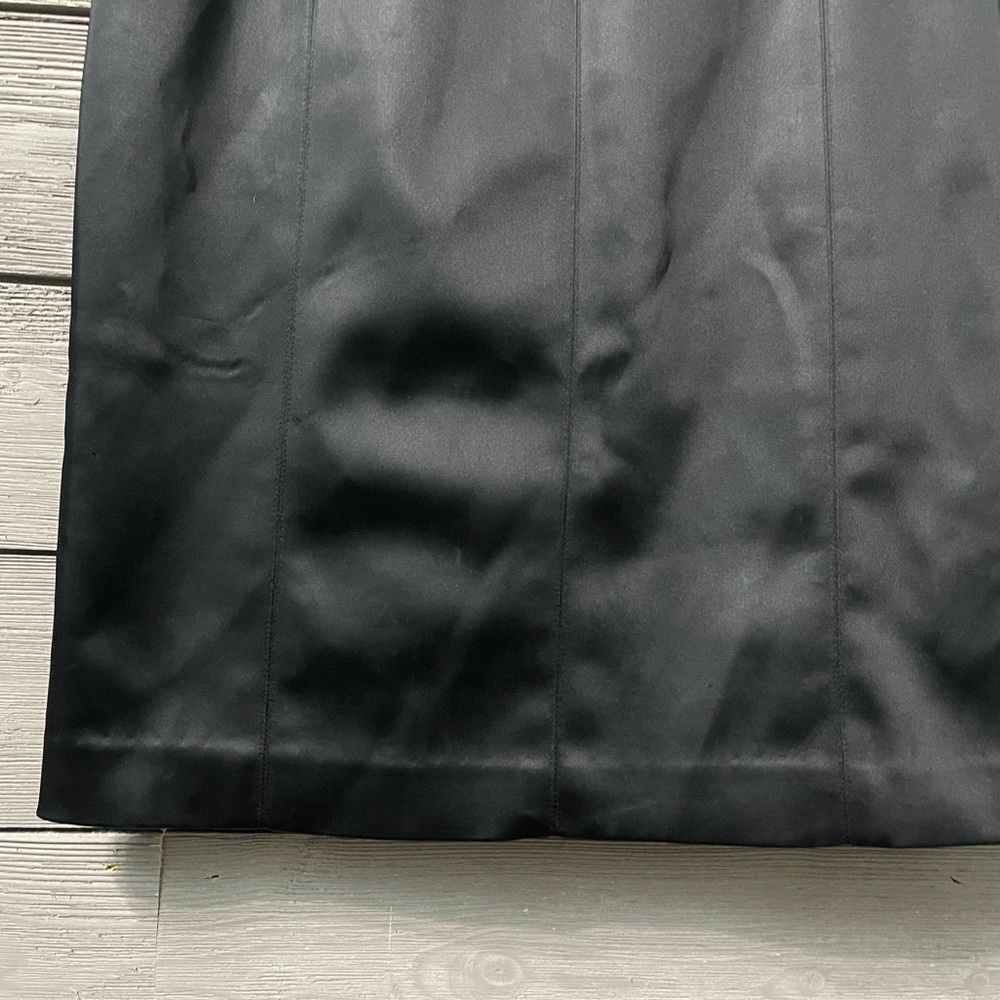 Laundry Black Satin Lace Bodycon Formal Mini Dress Crystal Accent 6 Summer LBD - Picture 10 of 14
